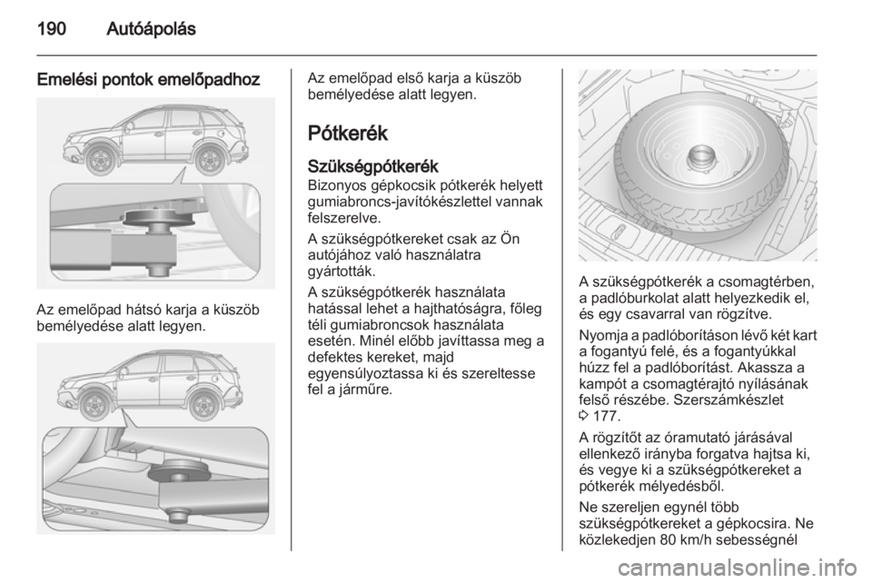 OPEL ANTARA 2012.5  Kezelési útmutató (in Hungarian) 