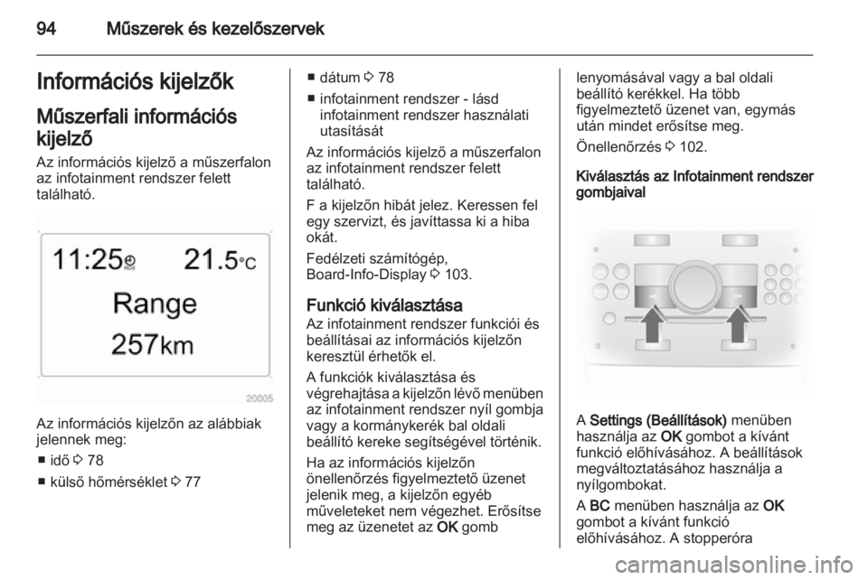 OPEL ANTARA 2012.5  Kezelési útmutató (in Hungarian) 