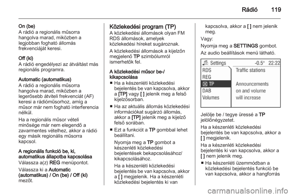 OPEL ANTARA 2013  Infotainment kézikönyv (in Hungarian) 