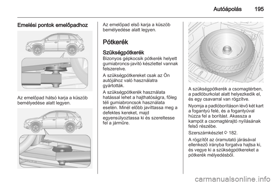 OPEL ANTARA 2013.5  Kezelési útmutató (in Hungarian) 