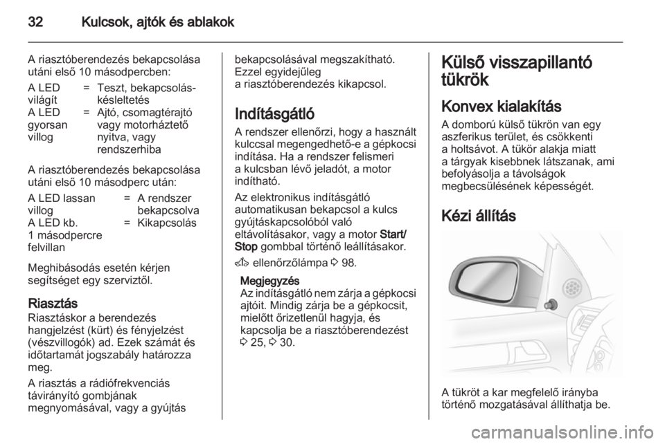 OPEL ASTRA H 2011.5  Kezelési útmutató (in Hungarian) 