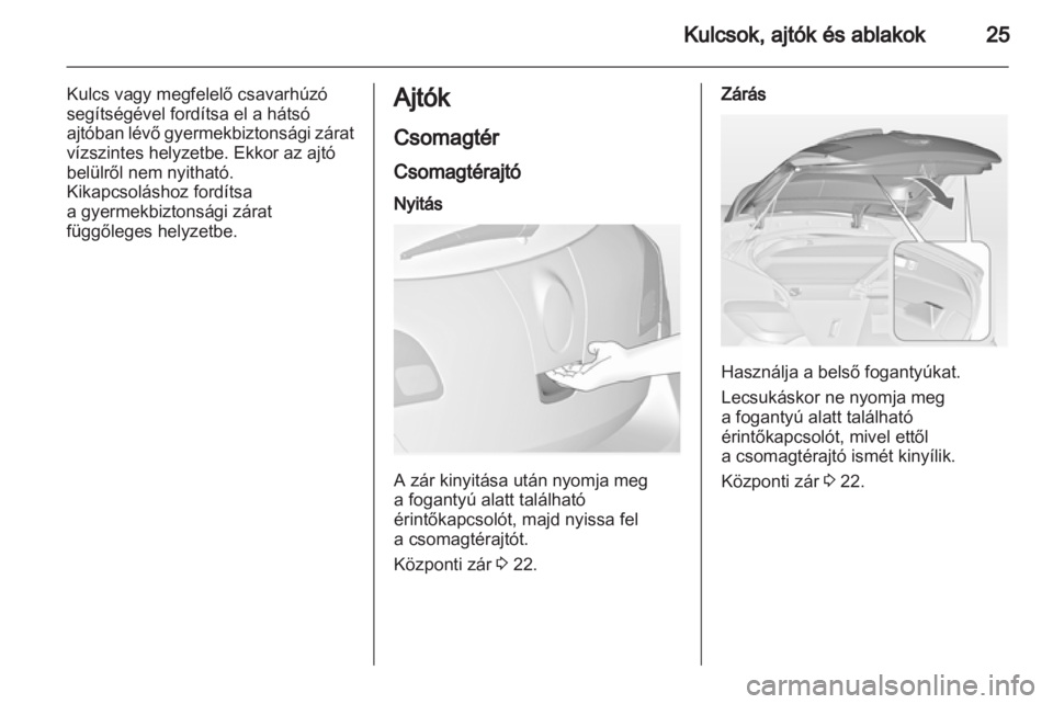 OPEL ASTRA J 2010.5  Kezelési útmutató (in Hungarian) 