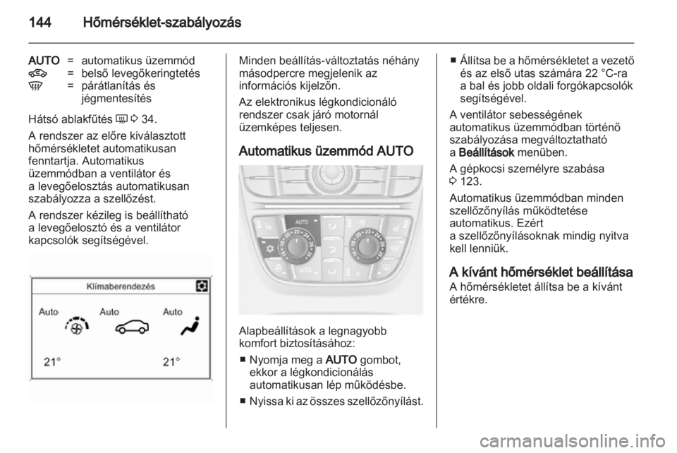 OPEL ASTRA J HB5 & ST 2012  Kezelési útmutató (in Hungarian) 