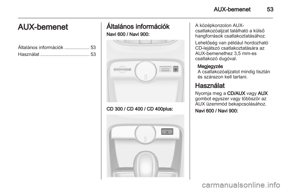 OPEL CASCADA 2013.5  Infotainment kézikönyv (in Hungarian) 