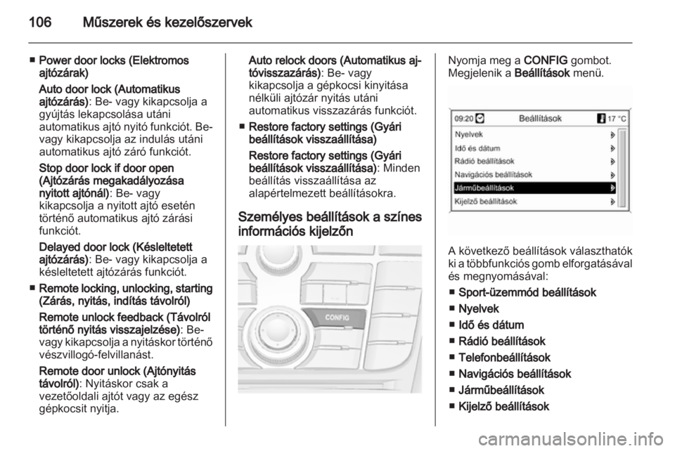 OPEL CASCADA 2013.5  Kezelési útmutató (in Hungarian) 