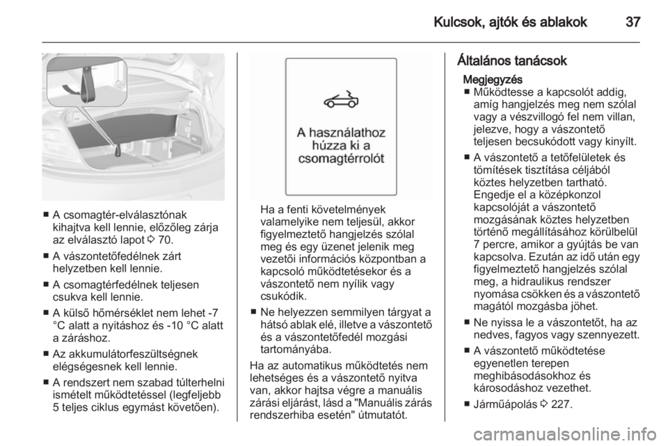 OPEL CASCADA 2013.5  Kezelési útmutató (in Hungarian) 