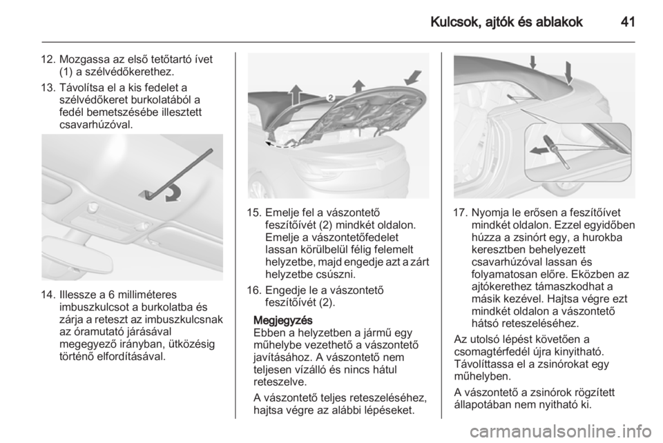 OPEL CASCADA 2013.5  Kezelési útmutató (in Hungarian) 