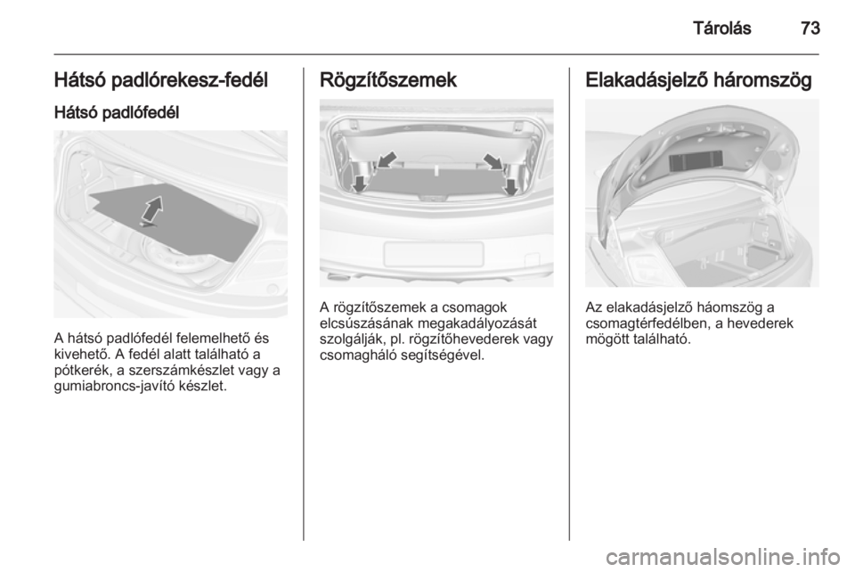 OPEL CASCADA 2013.5  Kezelési útmutató (in Hungarian) 