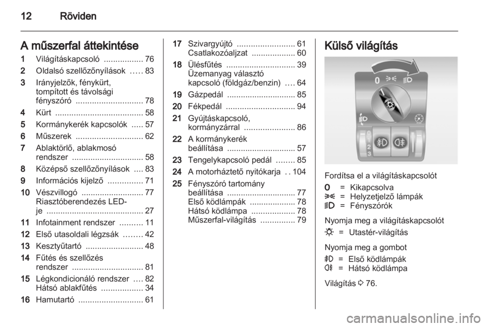 OPEL COMBO 2011  Kezelési útmutató (in Hungarian) 