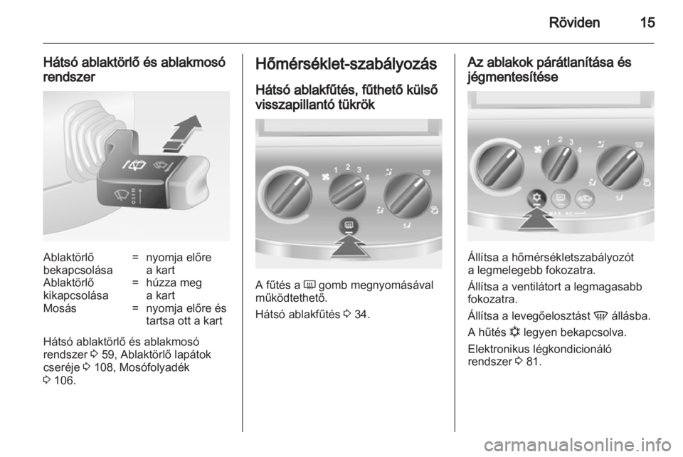 OPEL COMBO 2011  Kezelési útmutató (in Hungarian) 