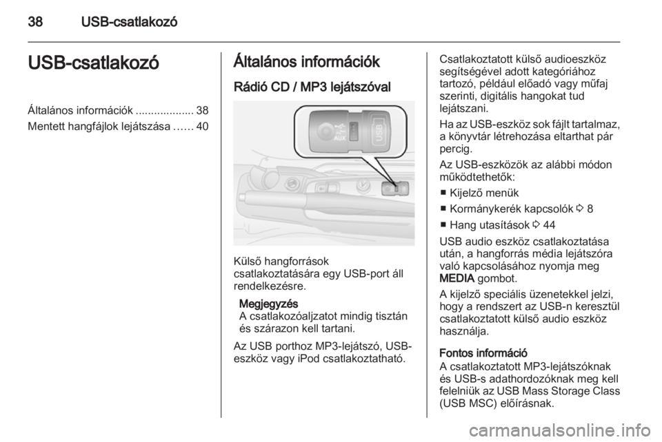 OPEL COMBO D 2013  Infotainment kézikönyv (in Hungarian) 