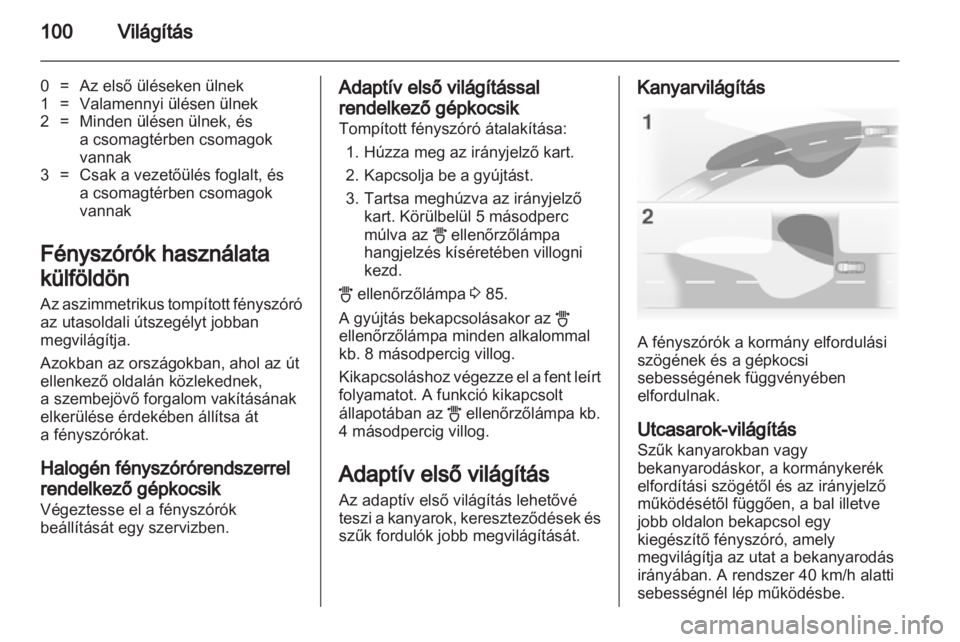 OPEL CORSA 2012  Kezelési útmutató (in Hungarian) 