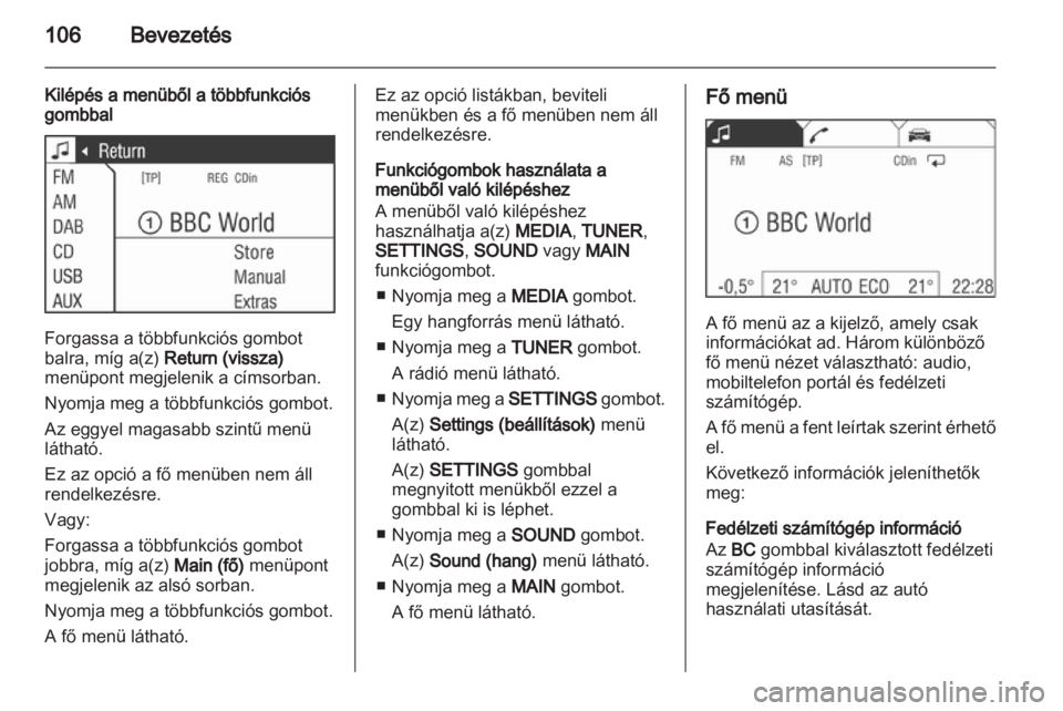 OPEL CORSA 2013.5  Infotainment kézikönyv (in Hungarian) 