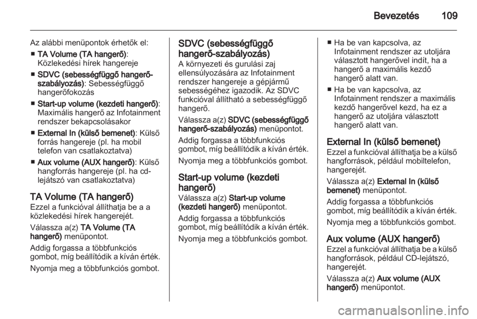 OPEL CORSA 2013.5  Infotainment kézikönyv (in Hungarian) 