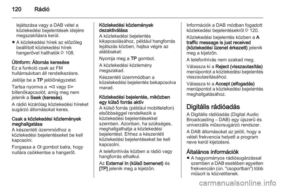 OPEL CORSA 2013.5  Infotainment kézikönyv (in Hungarian) 