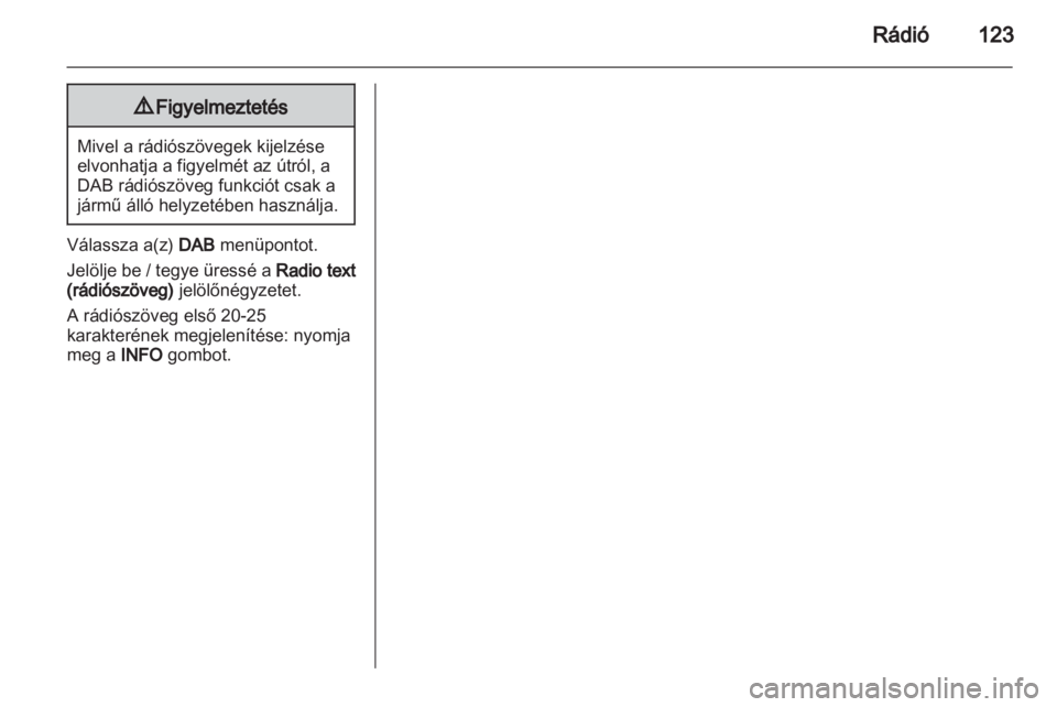 OPEL CORSA 2013.5  Infotainment kézikönyv (in Hungarian) 