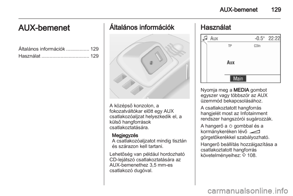 OPEL CORSA 2013.5  Infotainment kézikönyv (in Hungarian) 