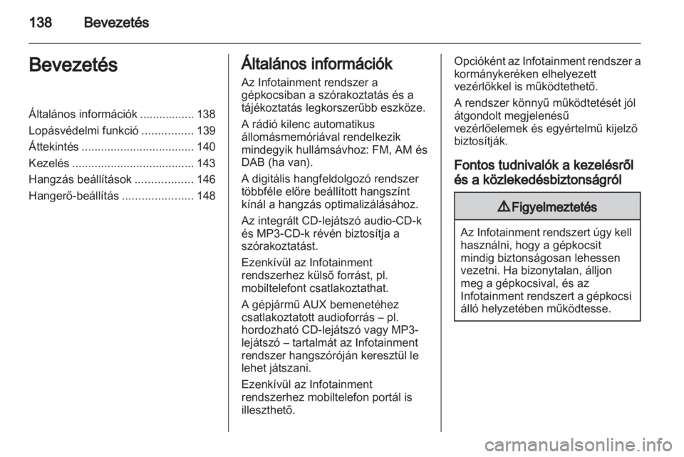 OPEL CORSA 2013.5  Infotainment kézikönyv (in Hungarian) 