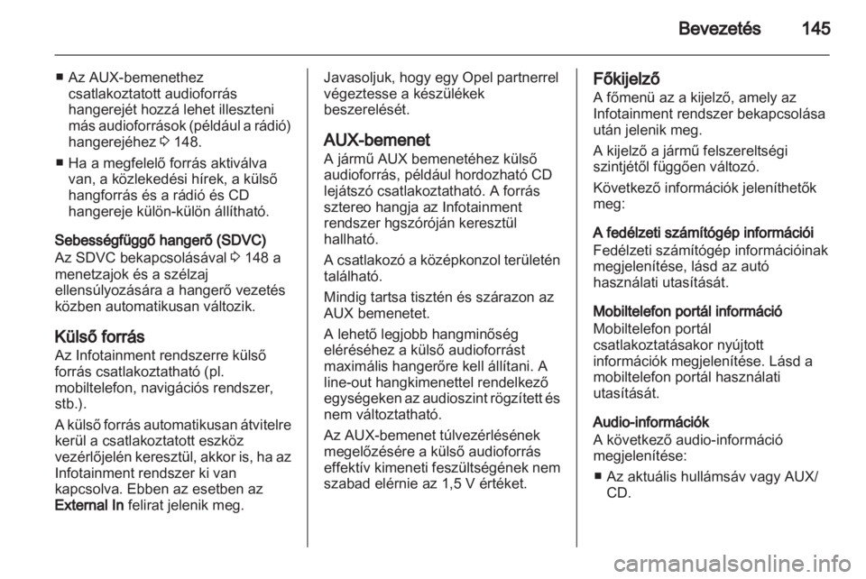 OPEL CORSA 2013.5  Infotainment kézikönyv (in Hungarian) 