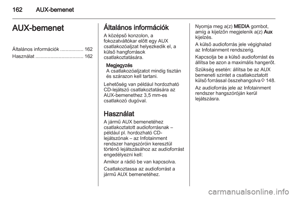 OPEL CORSA 2013.5  Infotainment kézikönyv (in Hungarian) 