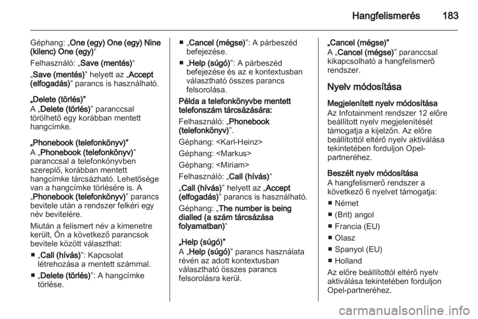OPEL CORSA 2013.5  Infotainment kézikönyv (in Hungarian) 