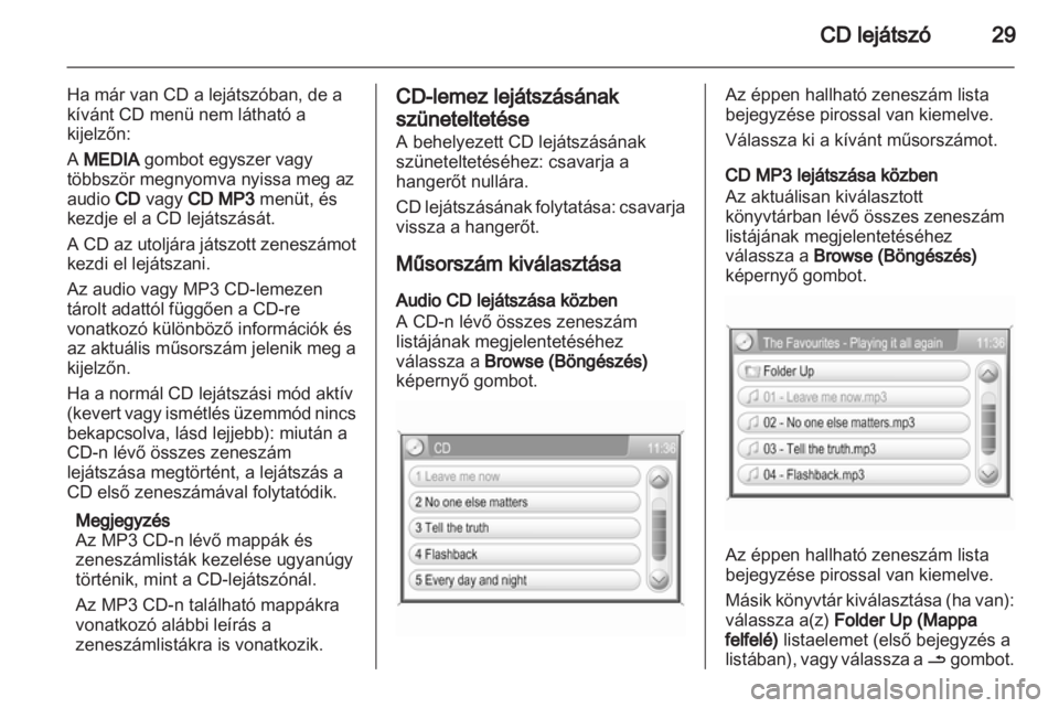 OPEL CORSA 2013.5  Infotainment kézikönyv (in Hungarian) 