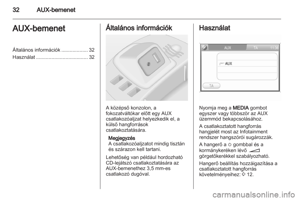 OPEL CORSA 2013.5  Infotainment kézikönyv (in Hungarian) 