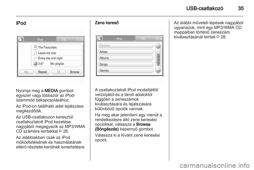 OPEL CORSA 2013.5  Infotainment kézikönyv (in Hungarian) 