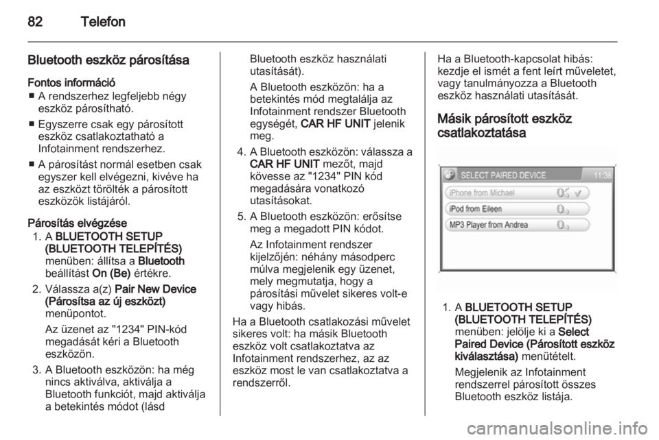 OPEL CORSA 2013.5  Infotainment kézikönyv (in Hungarian) 