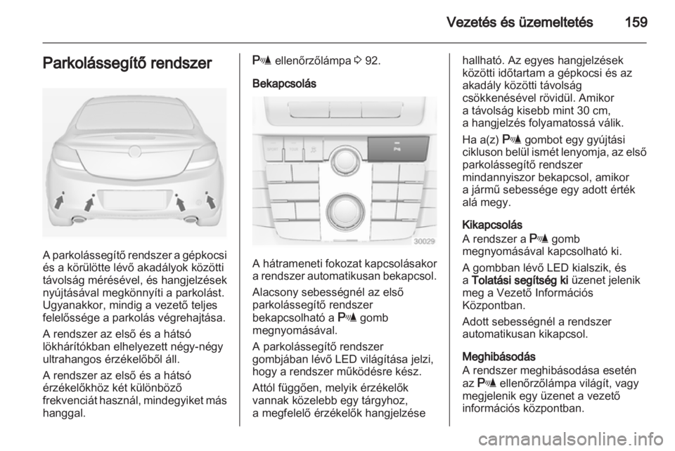 OPEL INSIGNIA 2012  Kezelési útmutató (in Hungarian) 