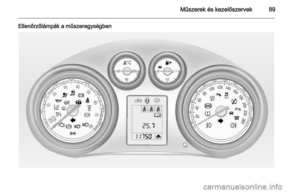 OPEL INSIGNIA 2012.5  Kezelési útmutató (in Hungarian) 