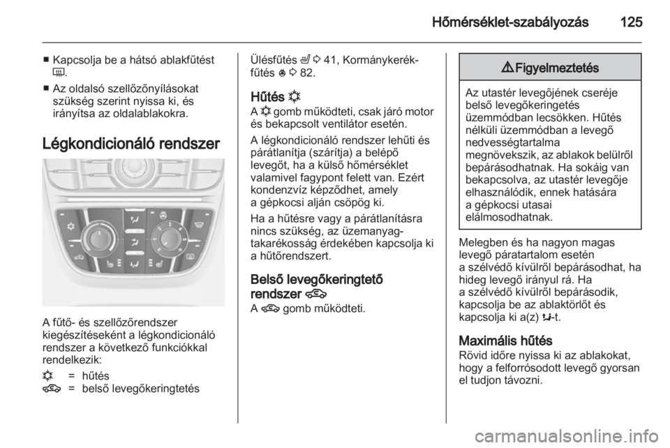 OPEL MERIVA 2011.5  Kezelési útmutató (in Hungarian) 