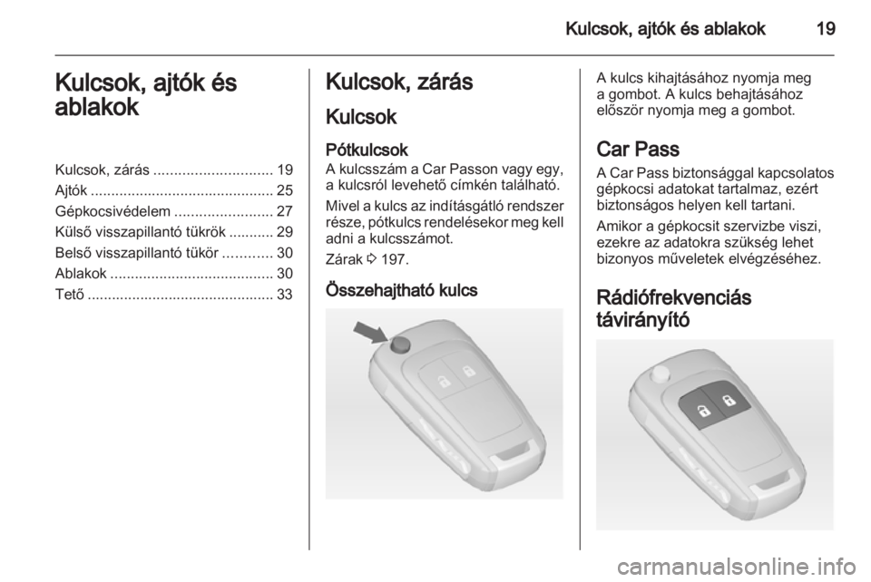 OPEL MERIVA 2011.5  Kezelési útmutató (in Hungarian) 