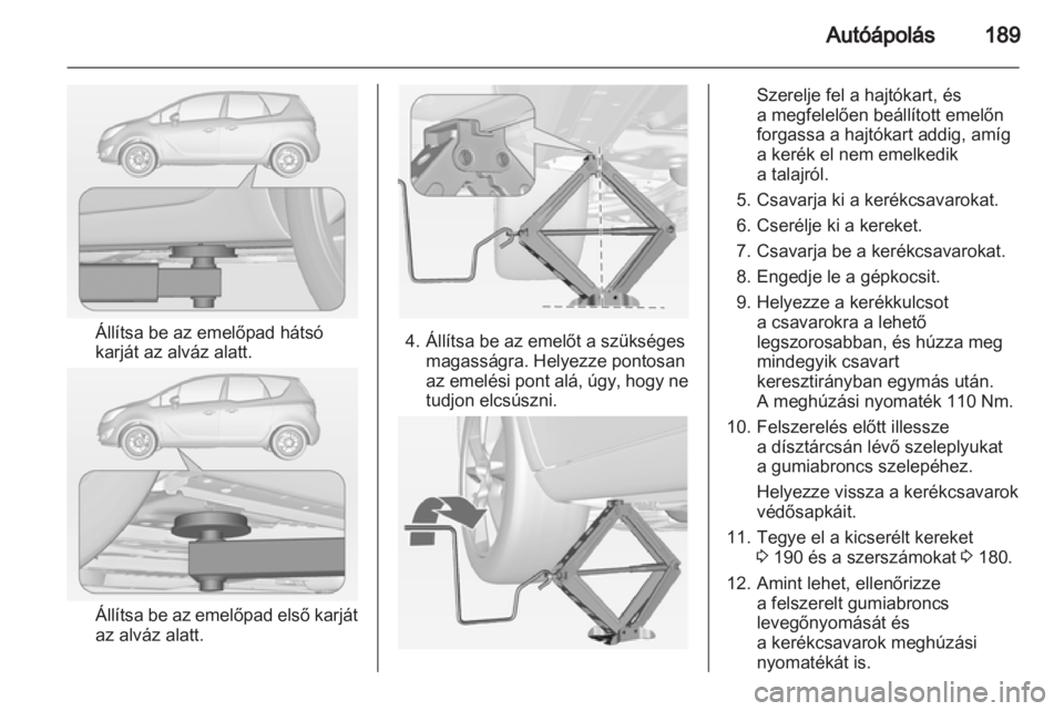OPEL MERIVA 2011.5  Kezelési útmutató (in Hungarian) 