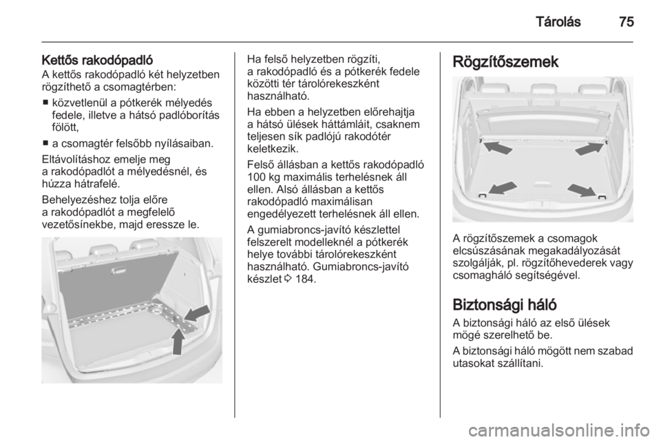 OPEL MERIVA 2011.5  Kezelési útmutató (in Hungarian) 