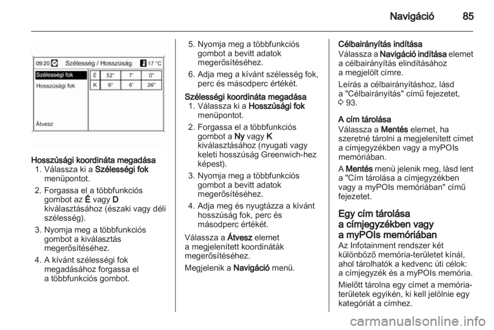OPEL MERIVA 2012  Infotainment kézikönyv (in Hungarian) 
