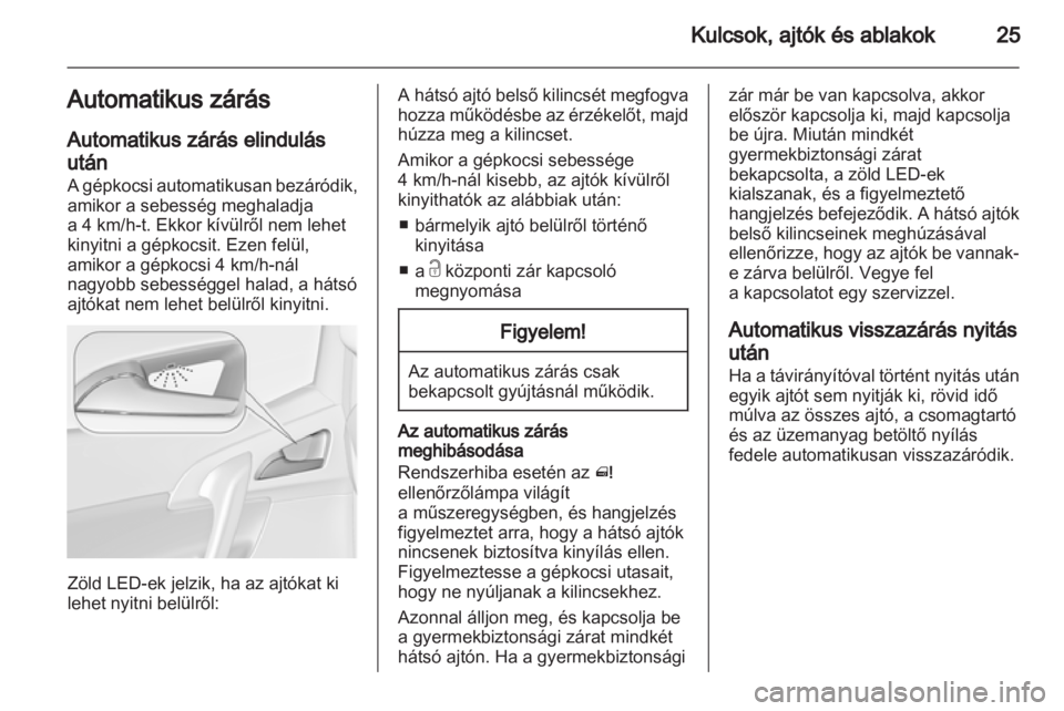 OPEL MERIVA 2012  Kezelési útmutató (in Hungarian) 