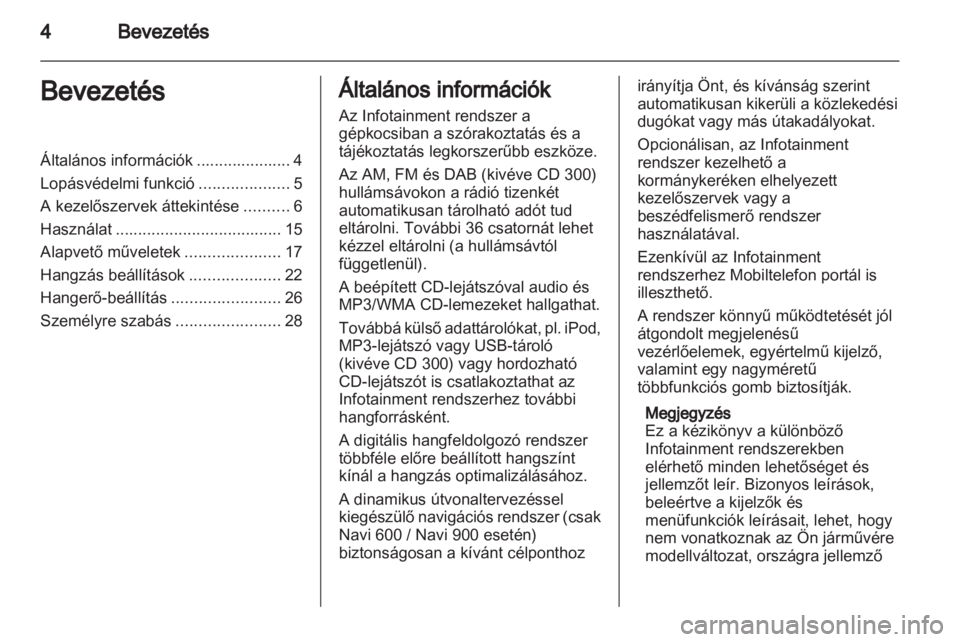 OPEL MERIVA 2013.5  Infotainment kézikönyv (in Hungarian) 