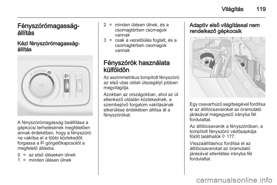 OPEL MERIVA 2013.5  Kezelési útmutató (in Hungarian) 