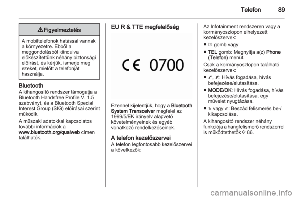 OPEL MOVANO_B 2012.5  Infotainment kézikönyv (in Hungarian) 