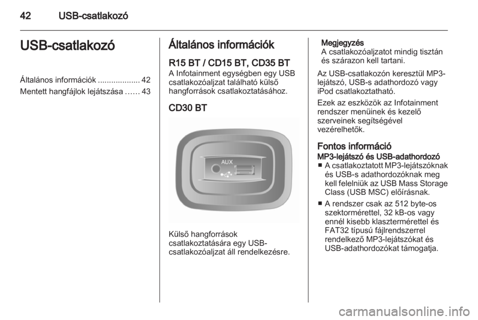 OPEL VIVARO 2013  Infotainment kézikönyv (in Hungarian) 
