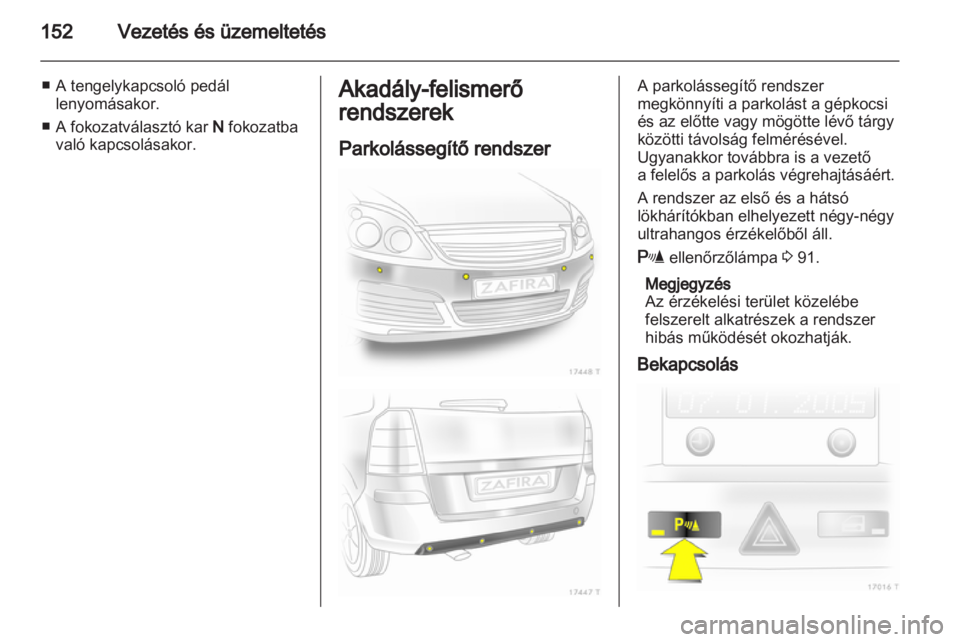OPEL ZAFIRA 2010.5  Kezelési útmutató (in Hungarian) 