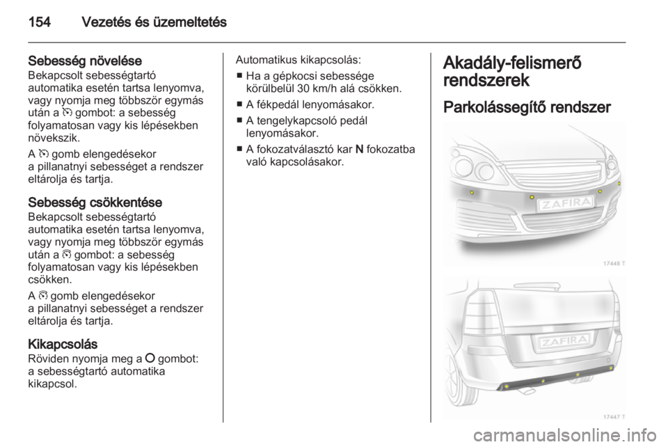 OPEL ZAFIRA 2011.5  Kezelési útmutató (in Hungarian) 