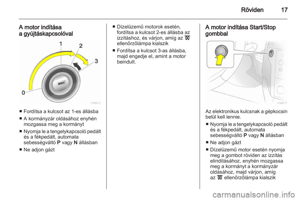 OPEL ZAFIRA 2011.5  Kezelési útmutató (in Hungarian) 