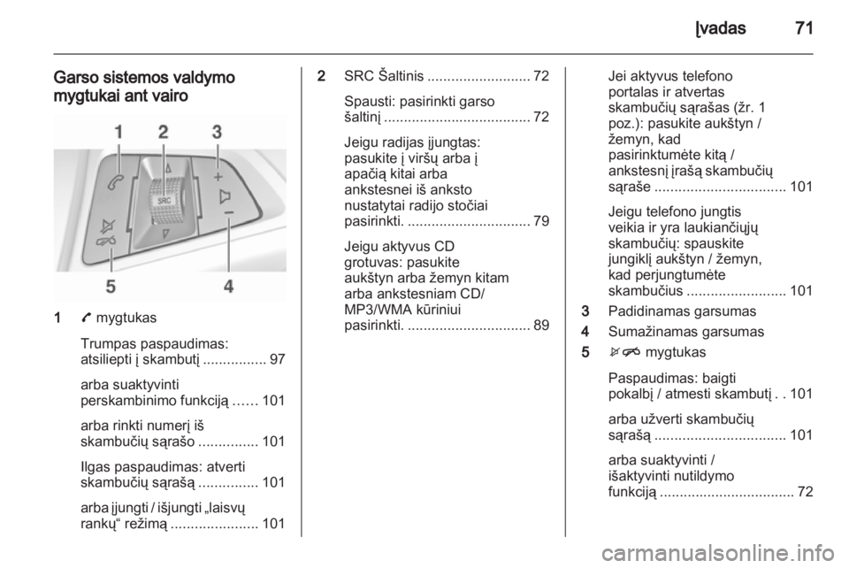 OPEL ADAM 2013.5  Informacijos ir pramogų sistemos vadovas (in Lithuanian) 