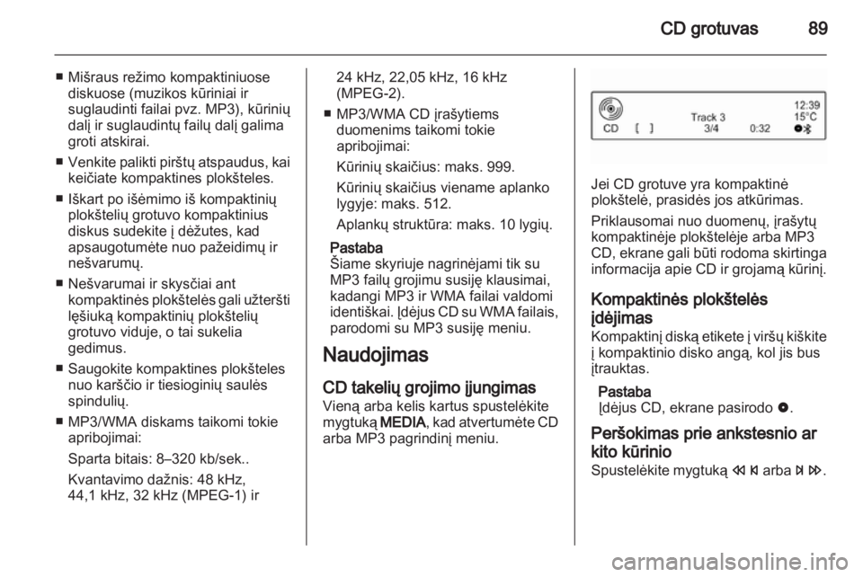 OPEL ADAM 2013.5  Informacijos ir pramogų sistemos vadovas (in Lithuanian) 