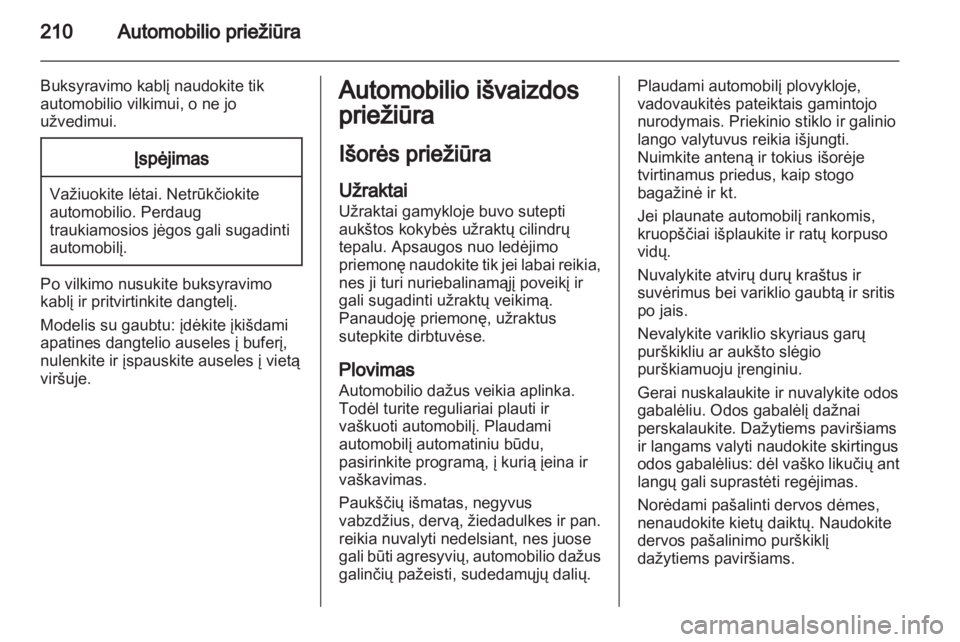 OPEL ASTRA H 2011.5  Savininko vadovas (in Lithuanian) 
