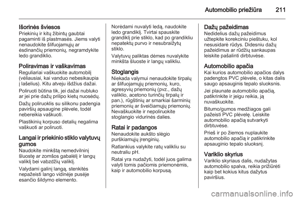 OPEL ASTRA H 2011.5  Savininko vadovas (in Lithuanian) 