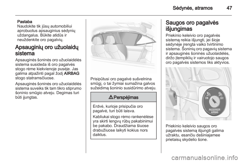 OPEL ASTRA J 2011.5  Savininko vadovas (in Lithuanian) 