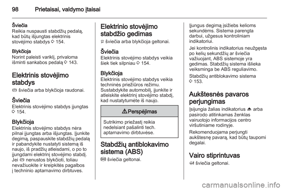 OPEL ASTRA J 2011.5  Savininko vadovas (in Lithuanian) 